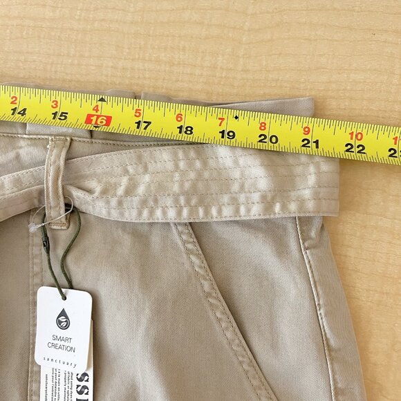 Sanctuary Women's Standard Surplus Tan Belted Pants Sz 20W Tapered High Rise NWT - Picture 9 of 14